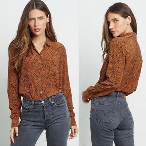 Rails Orange Button Down Shirt